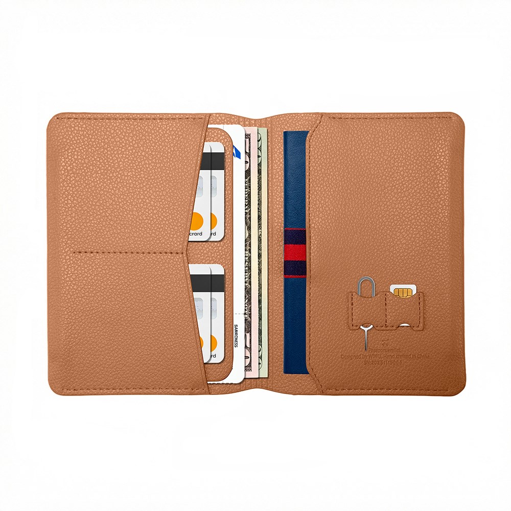 Wiwu Master Passport Wallet Pasaport RFID Özellikli Kart ve Sim Bölmeli PU Deri Cüzdan