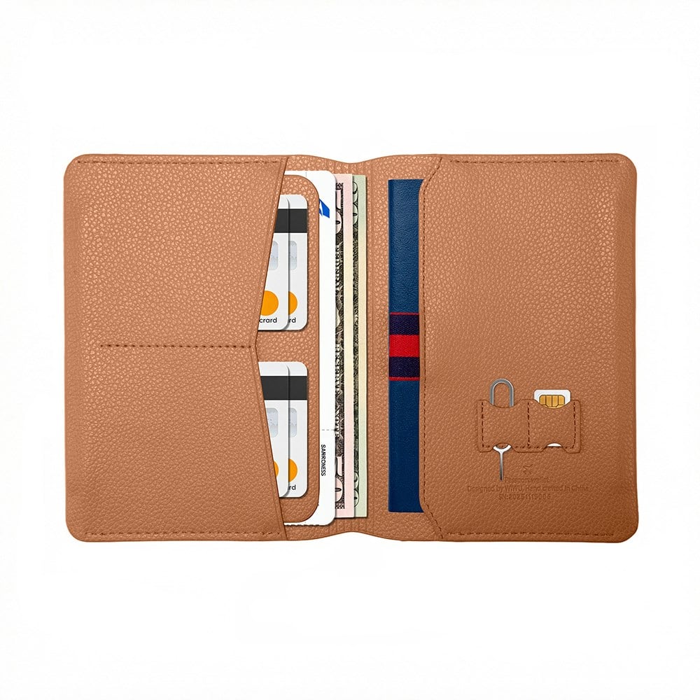 Wiwu Master Passport Wallet Pasaport RFID Özellikli Kart ve Sim Bölmeli PU Deri Cüzdan