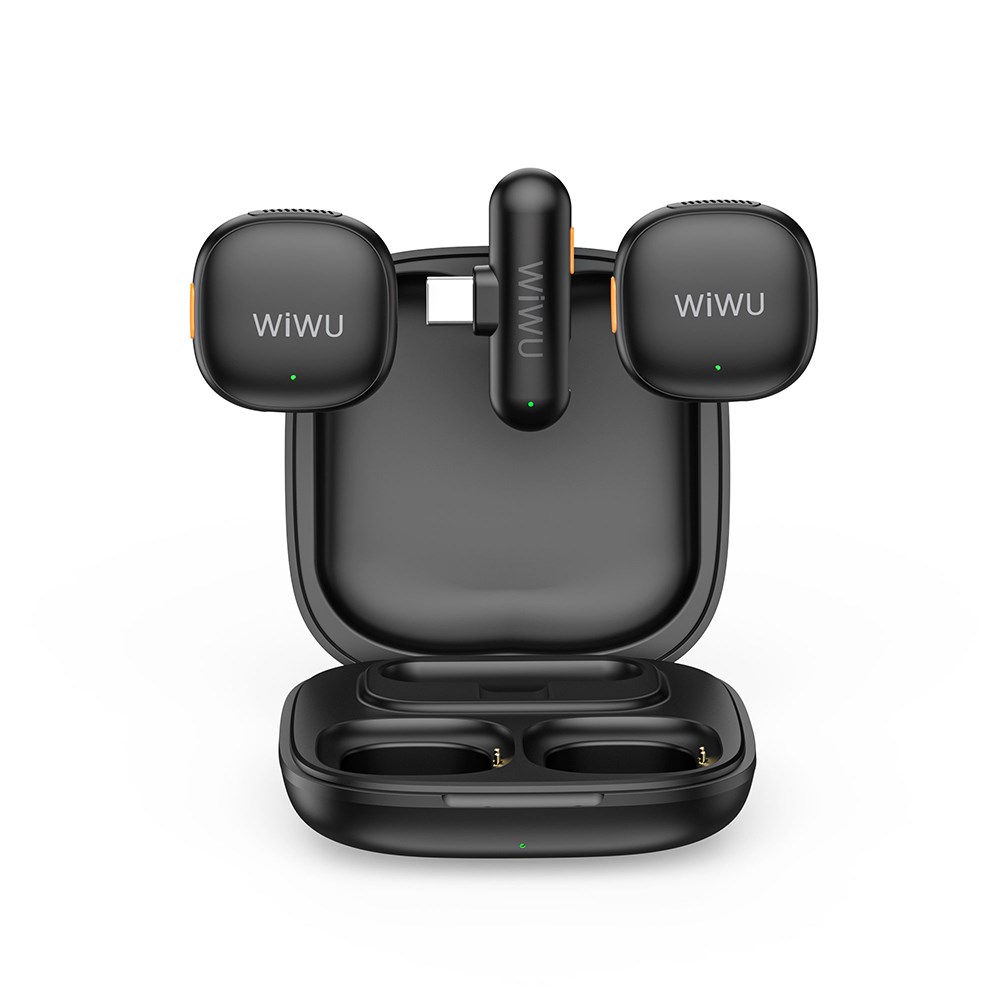 Wiwu Wi-WM006 2in1 Type-C Portlu Yapay Zeka Destekli ANC Özellikli Kablosuz Yaka Mikrofonu