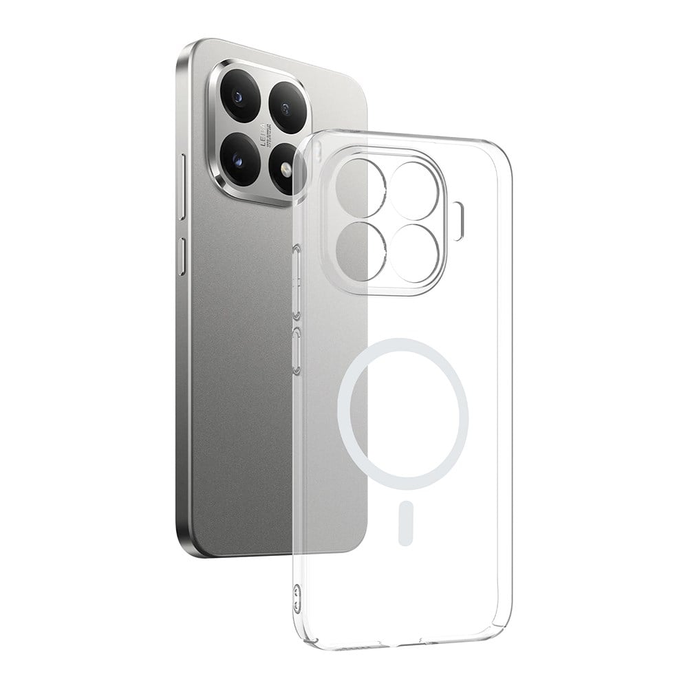 Xiaomi 15T Pro Kamera Korumalı M-Safe Şarj Özellikli Şeffaf Zore London Sert PC Kapak