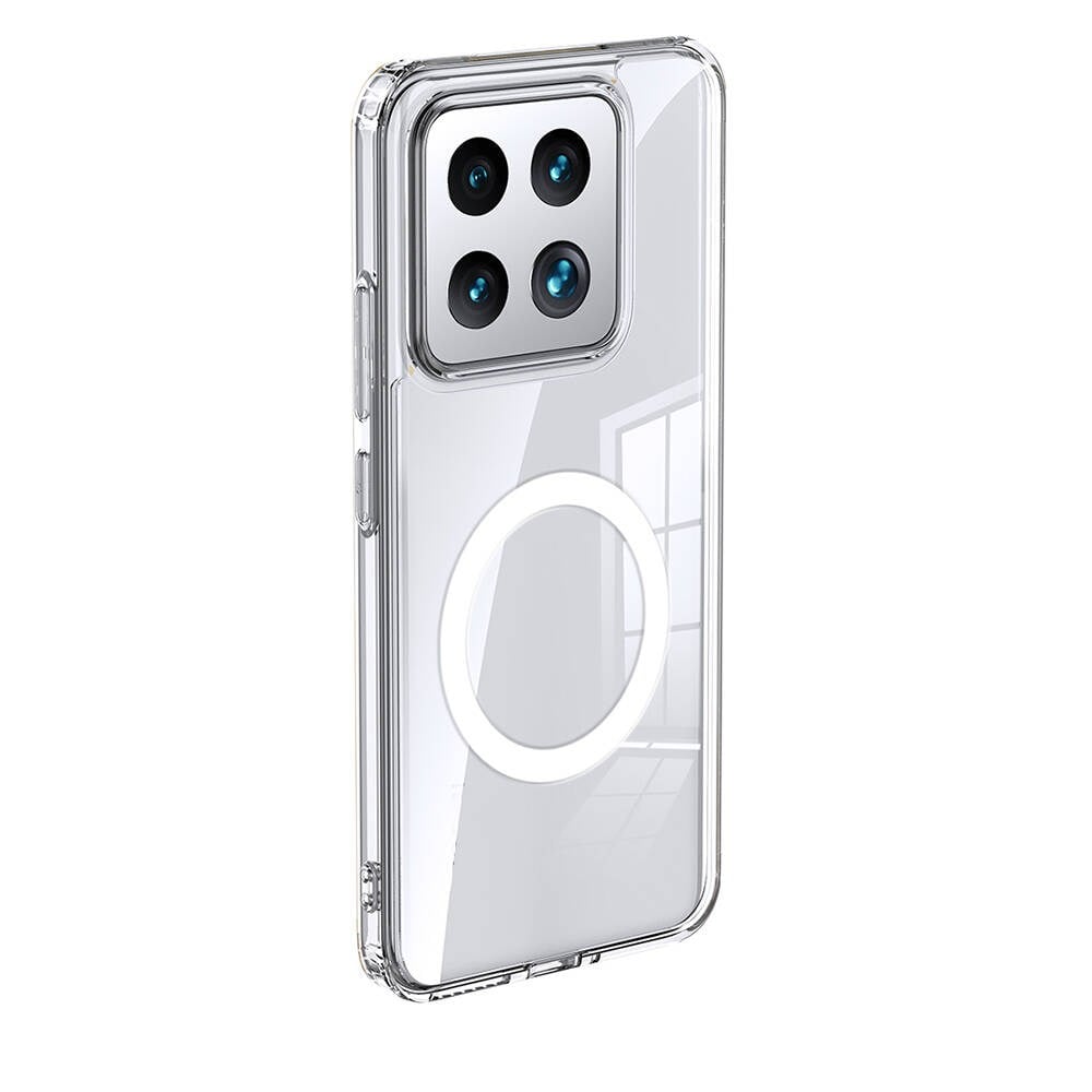 Xiaomi Mi 14 Kılıf Sert PC Arka Yüzey Wireless Şarj Özellikli Zore Flet M-safe Kapak