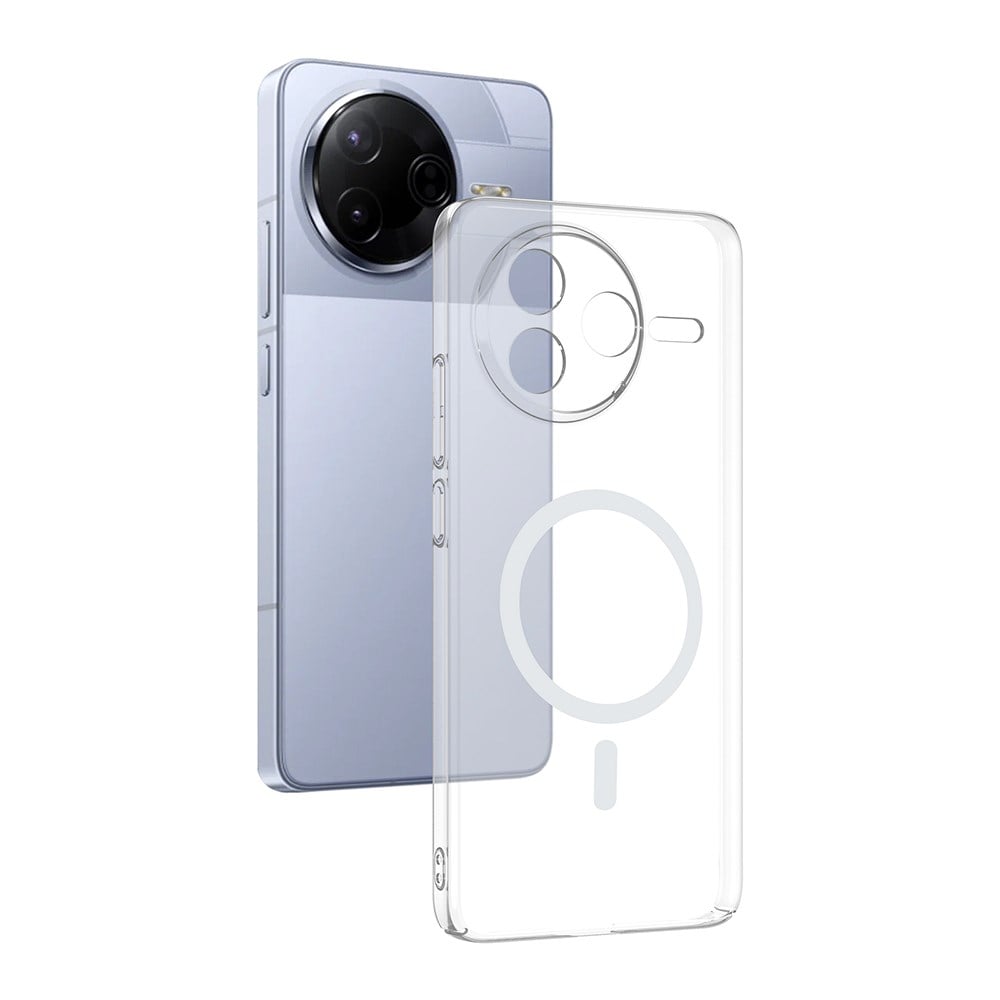Xiaomi Poco F7 Pro Kamera Korumalı M-Safe Şarj Özellikli Şeffaf Zore London Sert PC Kapak