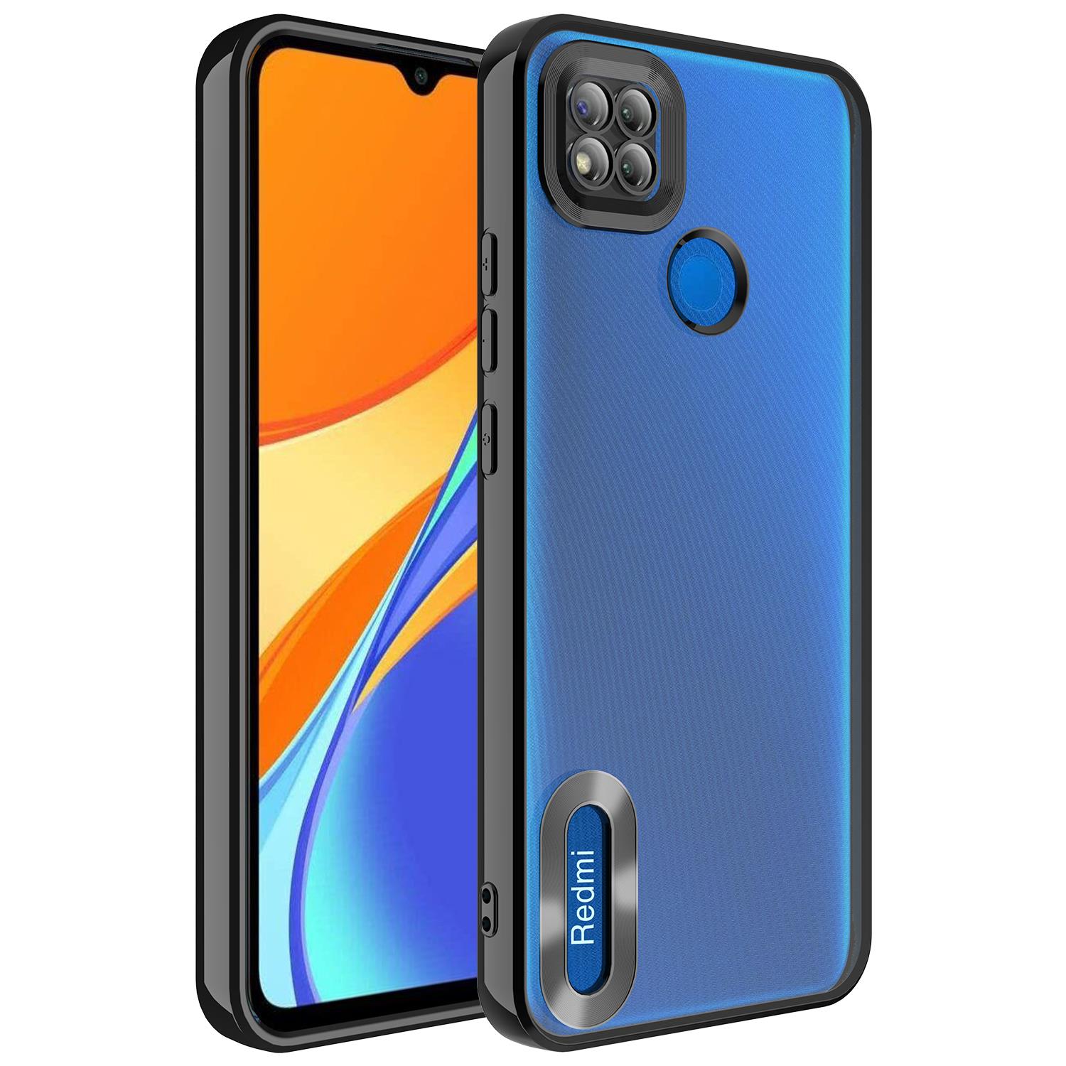 Xiaomi Redmi 9C Kılıf Kamera Korumalı Logo Gösteren Zore Omega Kapak