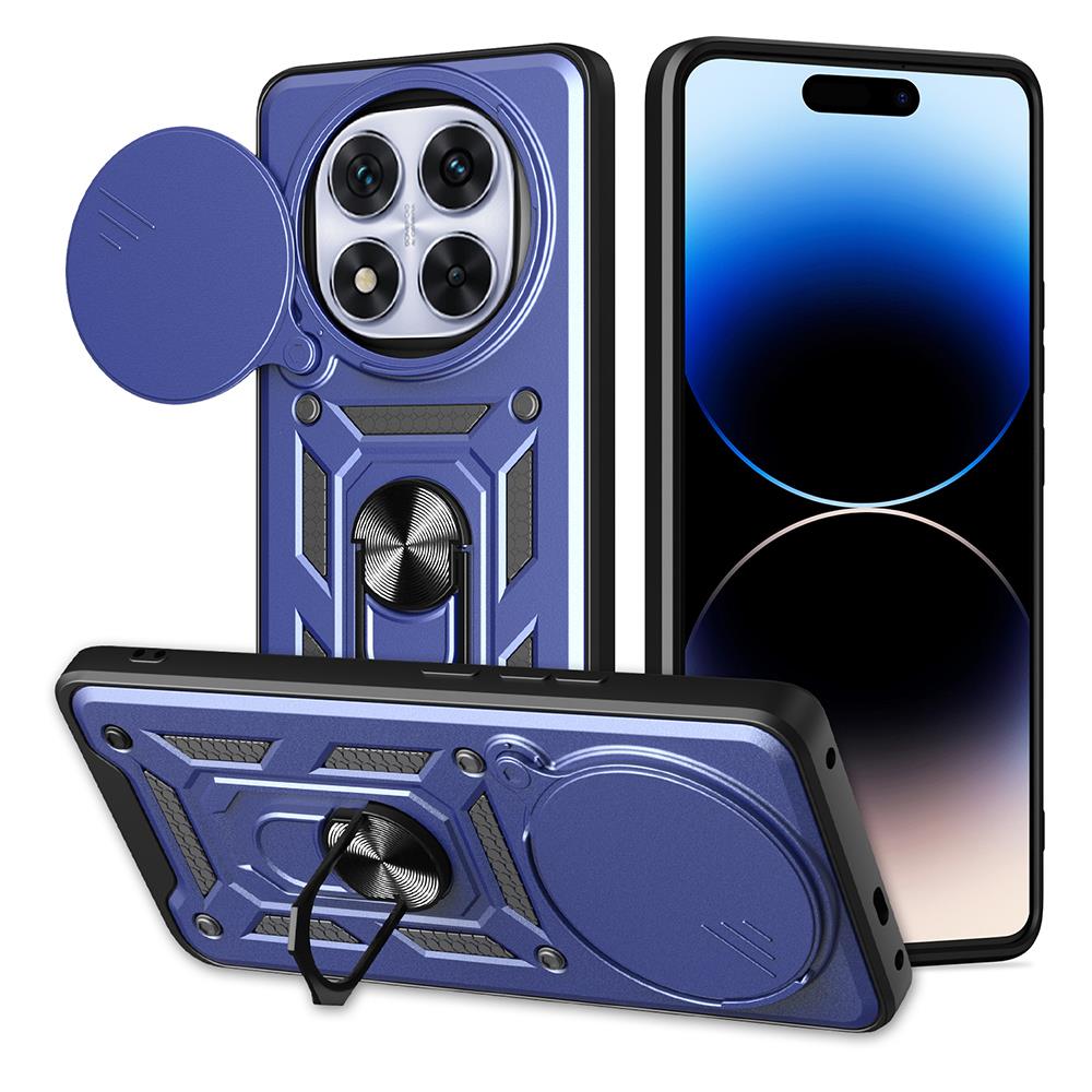 Xiaomi Redmi Note 14 Pro Plus Kılıf Magnetik Standlı Kamera Korumalı Zore Sürgülü Vega Kapak