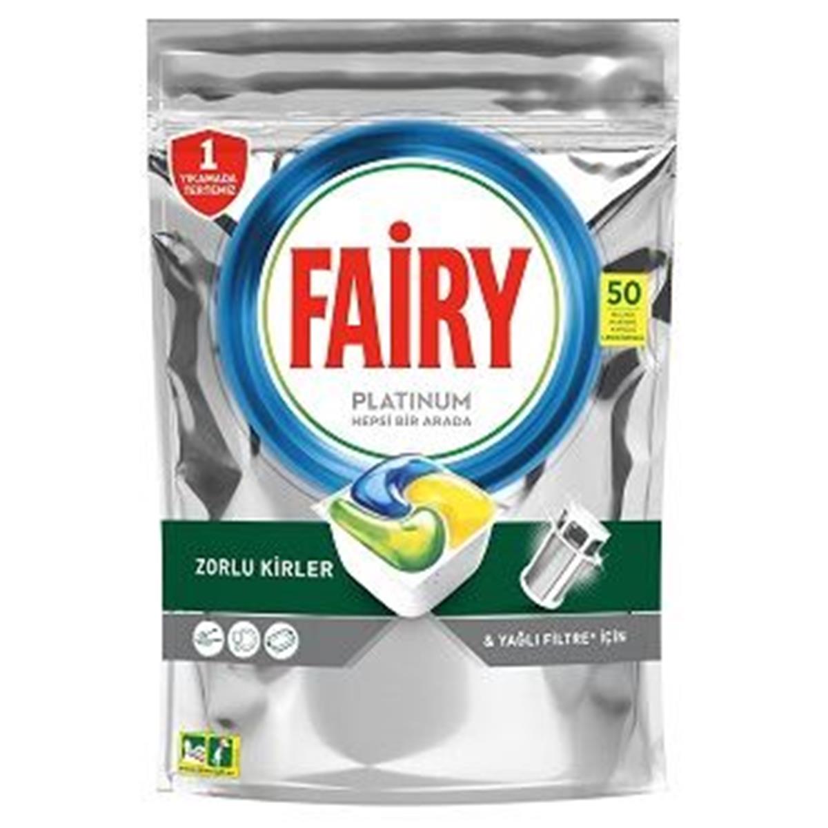 Fairy Platinum Plus 50 Yıkama Bulaşık Makinesi Deterjanı Kapsülü