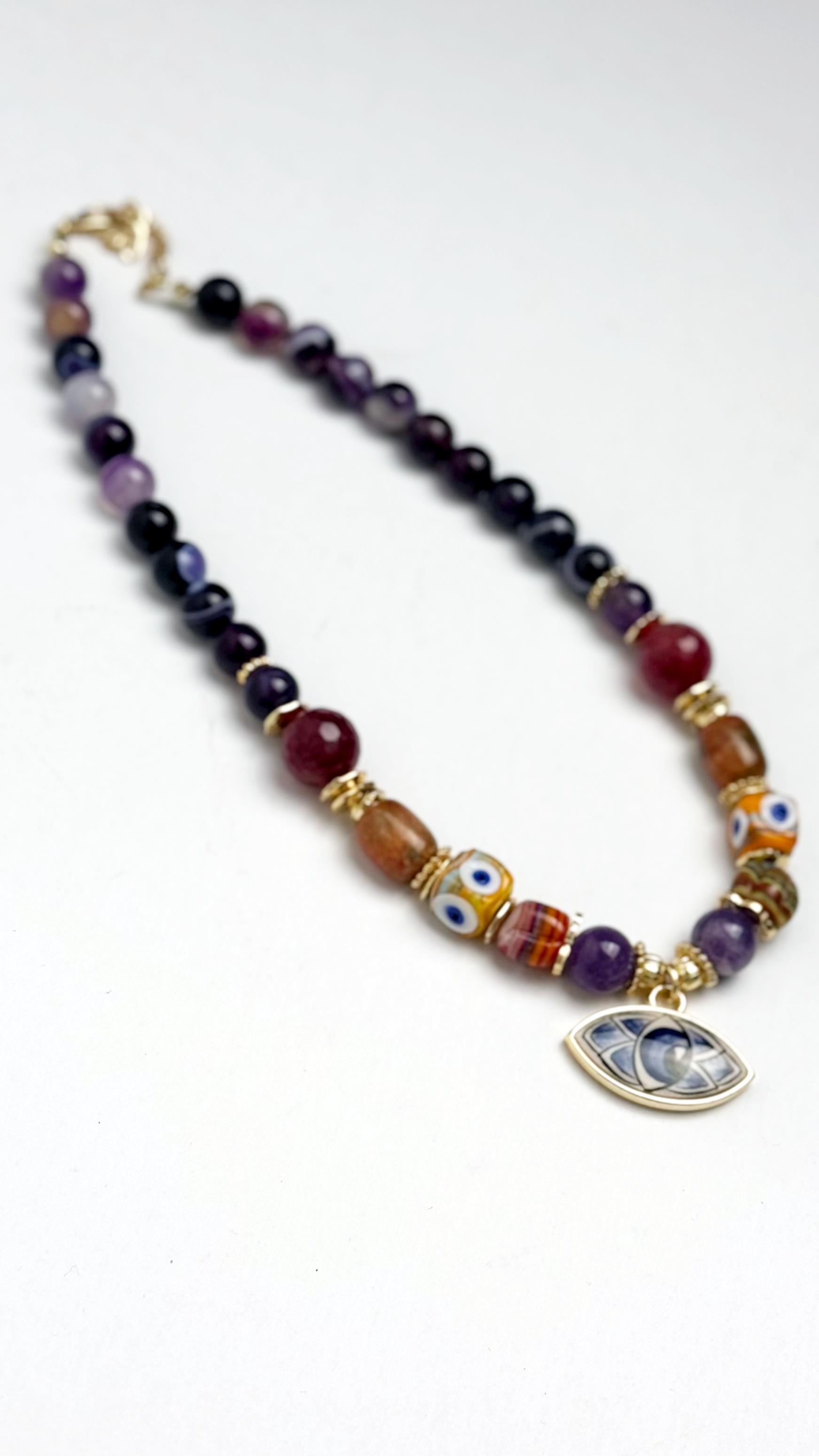 Ametist Boho Kolye