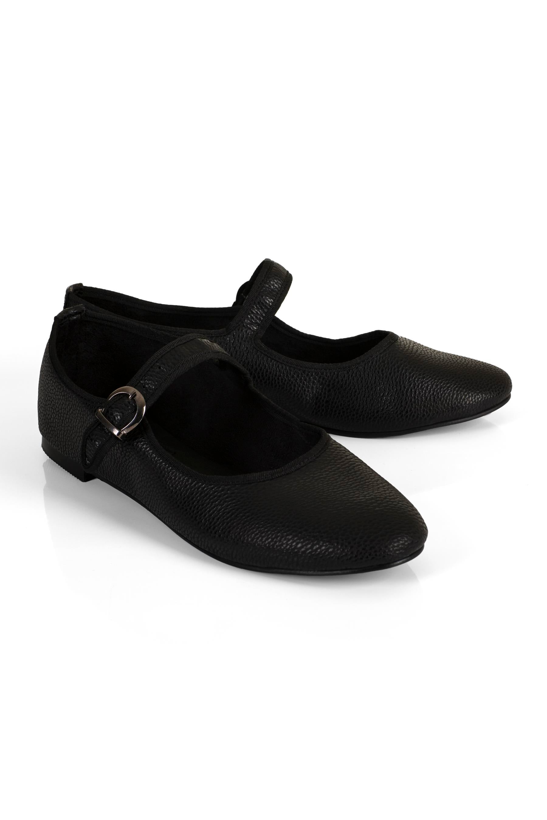 Black Vegan Mary Jane Flats