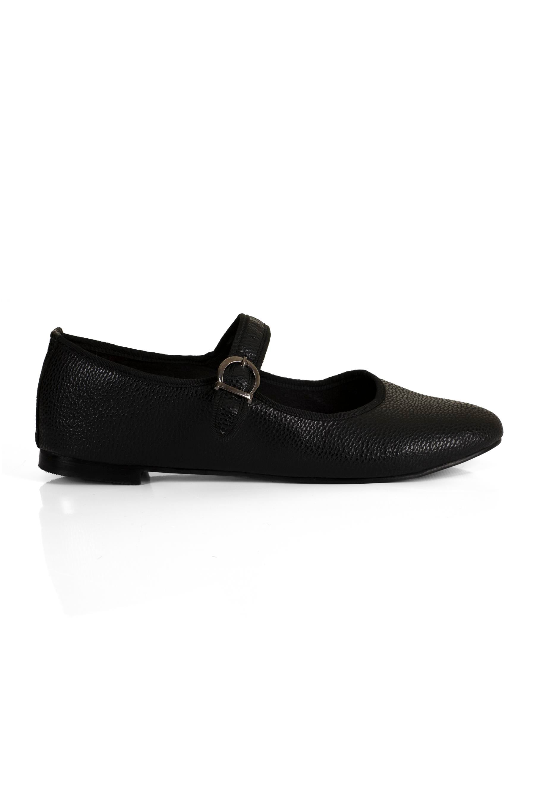 Black Vegan Mary Jane Flats