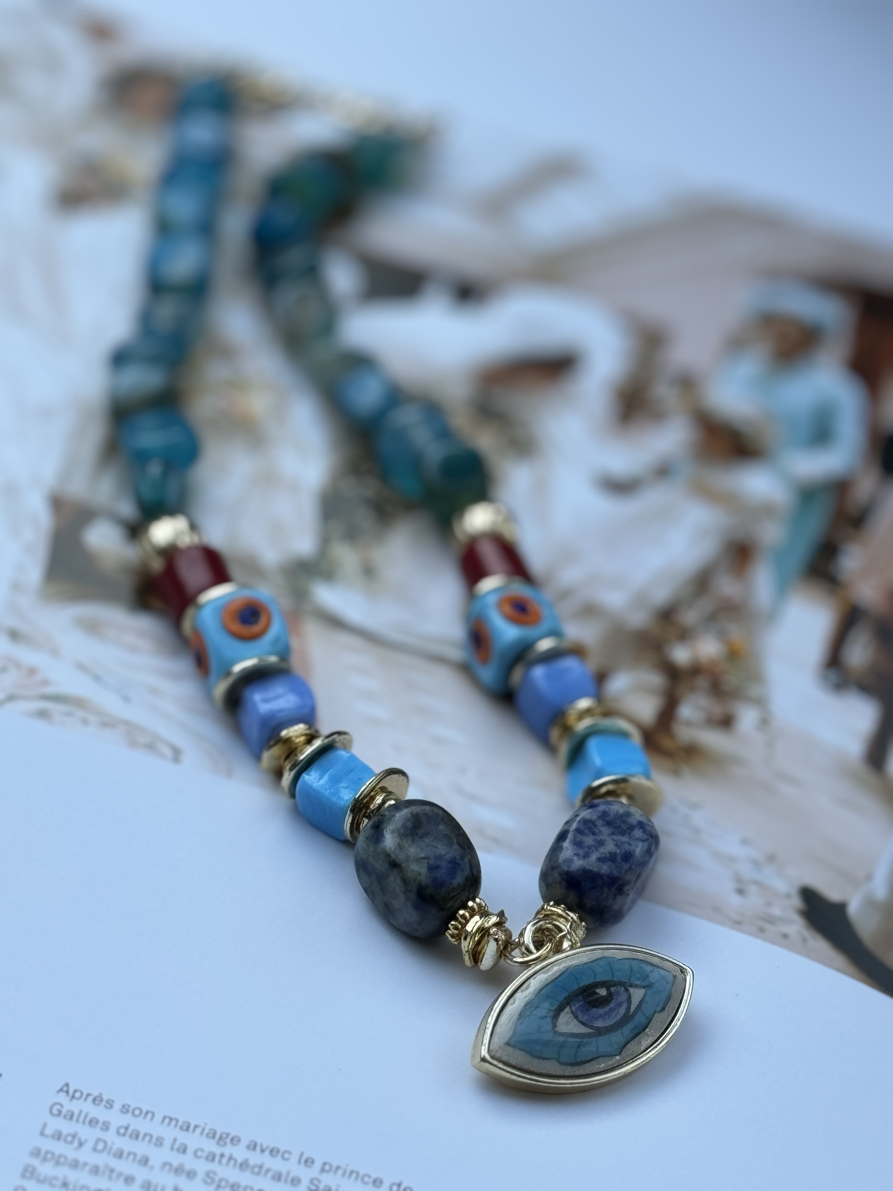 Boho Blue Necklace