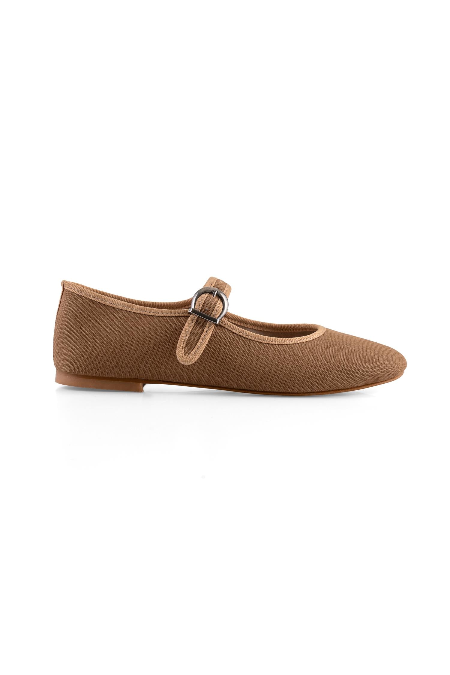 Jet Sand Mary Jane Flats