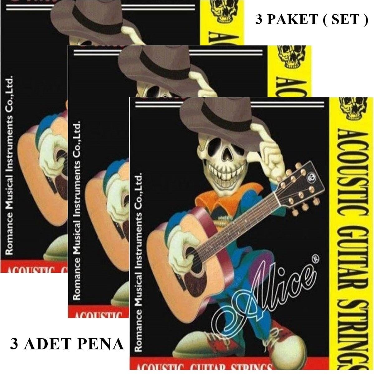 Alice A206 Akustik Gitar Tel Seti ( 3 Set )