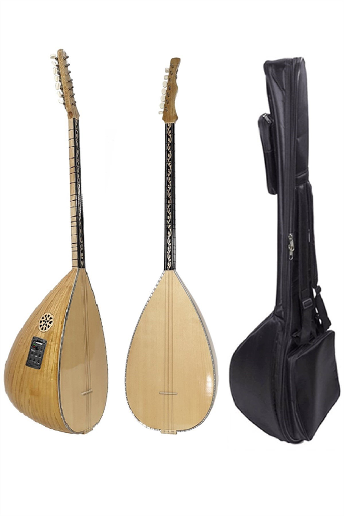 Ekolayzırlı Kısa Sap Dut Bağlama Gitar Burgulu