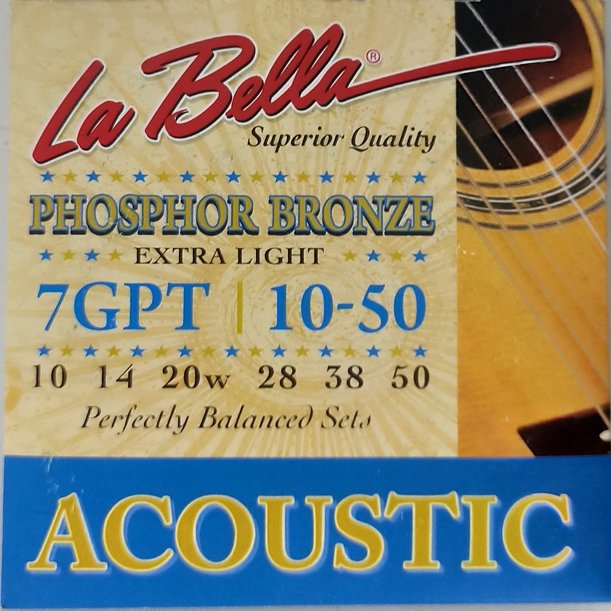 Labella 7GBT Akustik Gitar Tel Seti 0,10