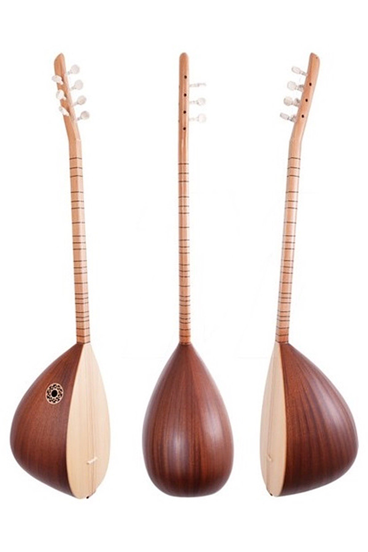 Piarro Bağlama Yaprak Maun Kısa + Kılıf Hediyeli