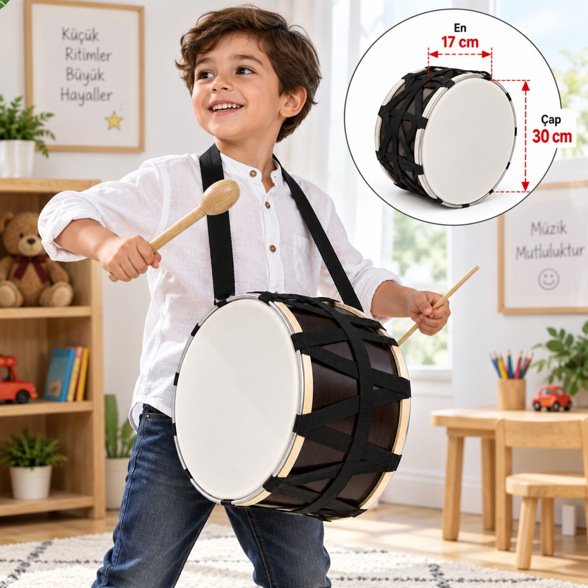 Piarro Çocuk Davulu 30cm