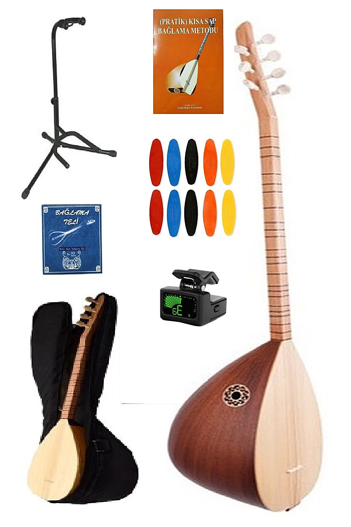 Piarro Maun Ağacı Mat Kısa Sap  Bağlama Seti 