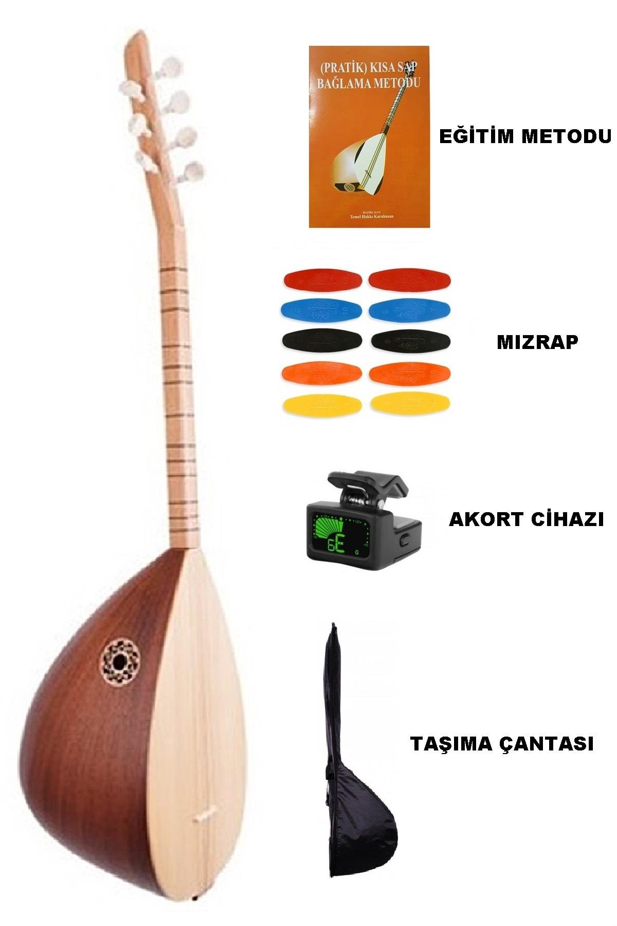 Piarro Maun Ağacı Mat Kısa Sap  Bağlama Seti 