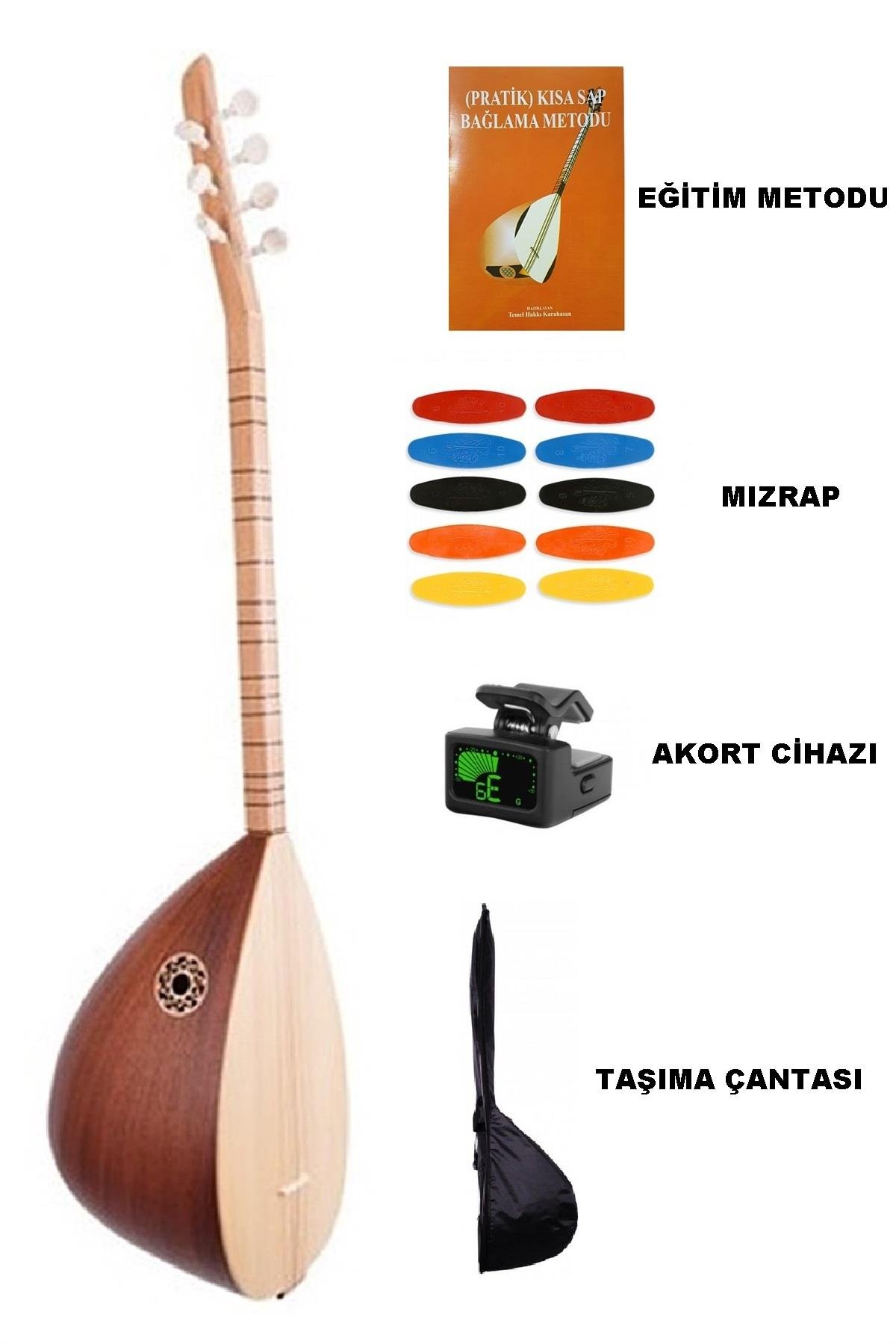 Piarro Maun Ağacı Mat Uzun Sap  Bağlama Seti 