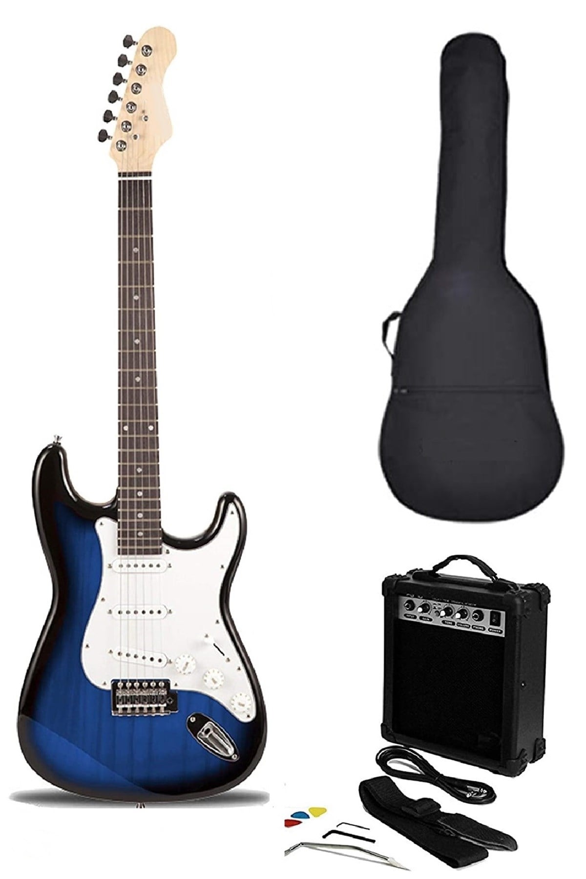 Victor BLUST1 Elektro Gitar Seti ( Mavi Renk )