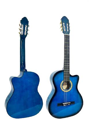 Florancıa FC3900C-RBL Mavi Cutaway Klasik Gitar 