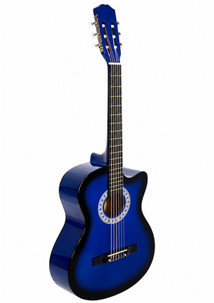 Longa Kesik Kasa Klasik Gitar Mavi Cutaway Klasik Gitar 4 /4 Tam Kasa 