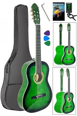 Victor Klasik Gitar Seti Yeşil Renk 