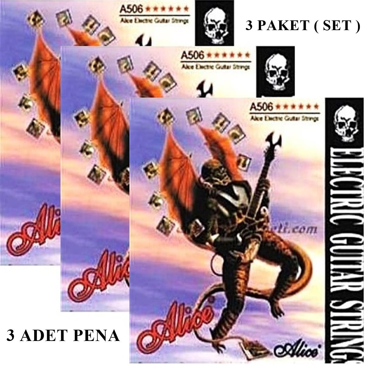 Alice A506 0,08 Elektro Gitar Teli ( 3 Set )