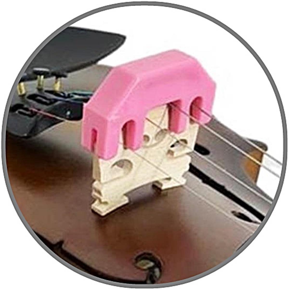 Arriva Plastik Keman Susturucu Pembe