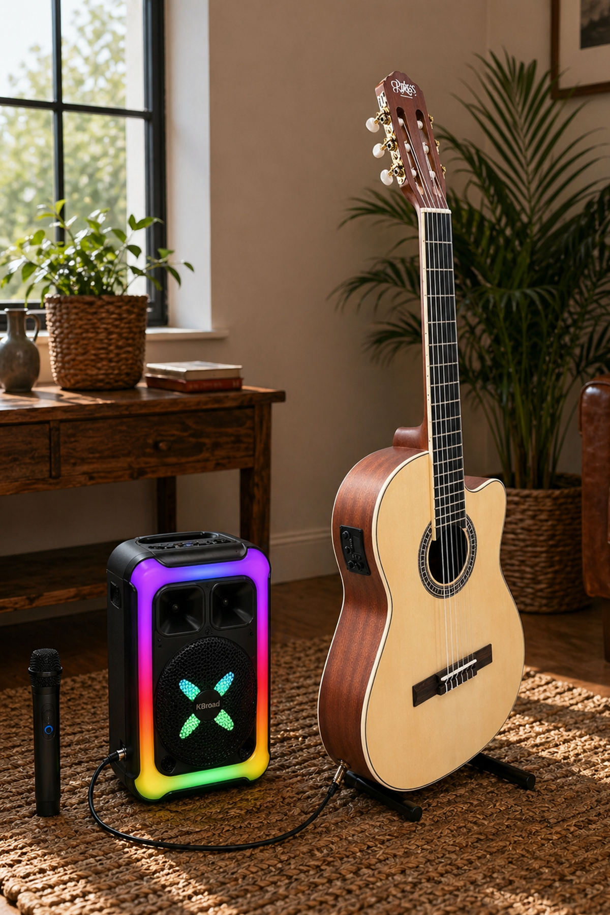 Cross QC62309 Maun Ağacı Elektro Klasik Gitar Seti