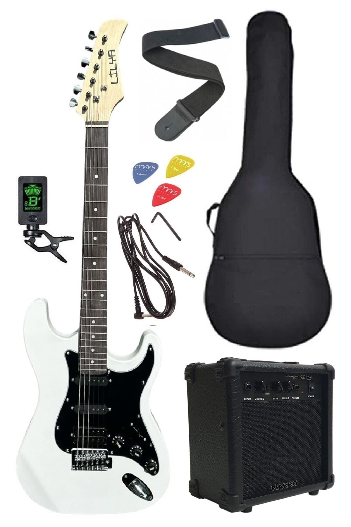 Lilya ST309WH Elektro Gitar Seti Beyaz Renk (HSS)
