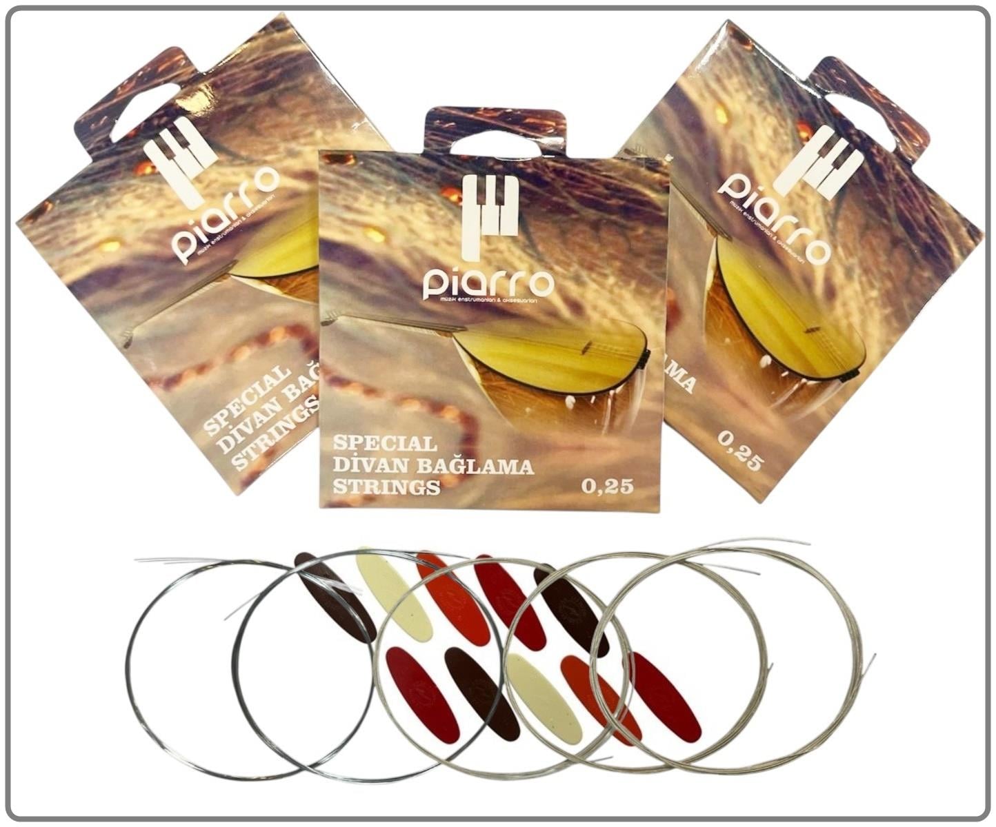 Piarro 0,25 Profosyonel Divan Saz Teli Takımı ( 3 Paket )