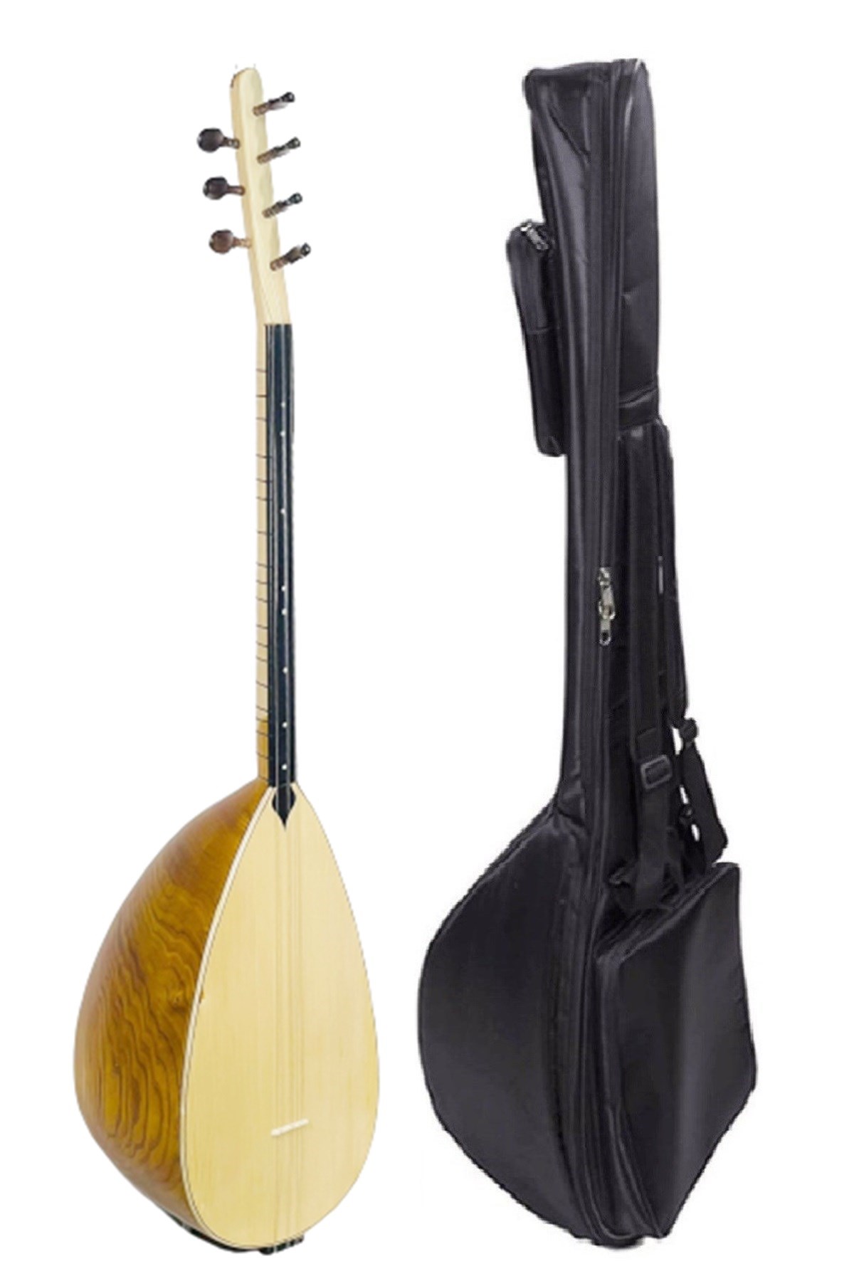 Piarro Profesyonel Kısa Sap El Oyması Kestane Ağacı Bağlama