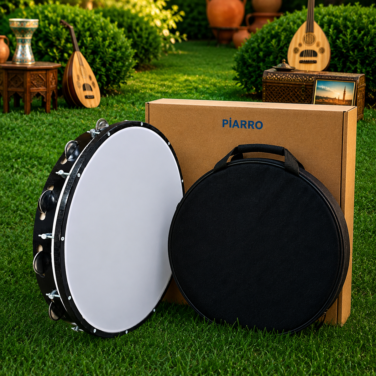 Piarro Tekkat Ayarlı Zilli Def,Bendir 46cm ( Taşıma Çantası Hediyeli )