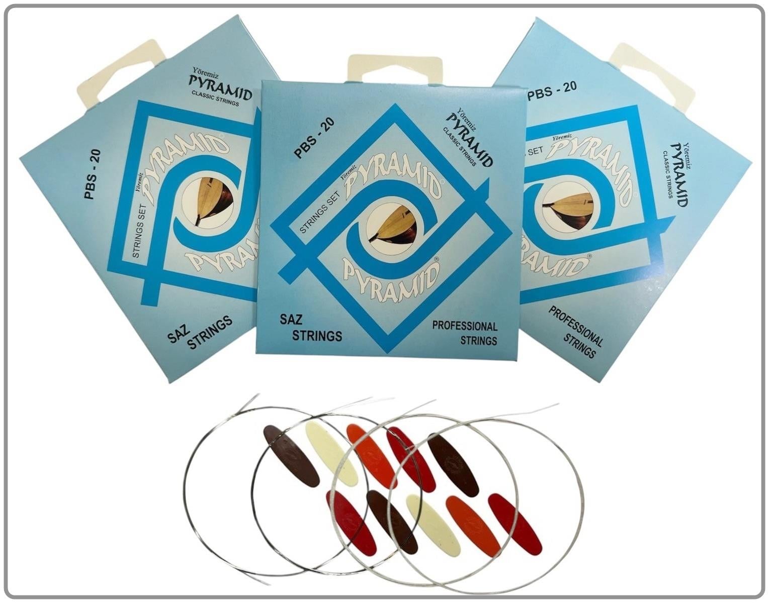 Pyramid PBS-020 Uzun Sap Bağlama Teli Takımı ( 3 Paket )