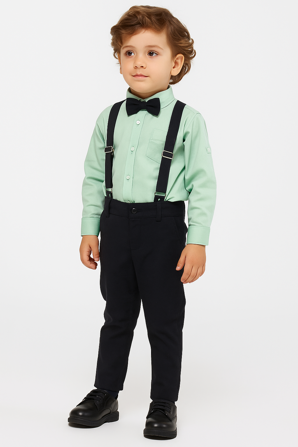 4'lü Set Gömlek & Pantolon & Papyon & Askılık Erkek Çocuk Takım