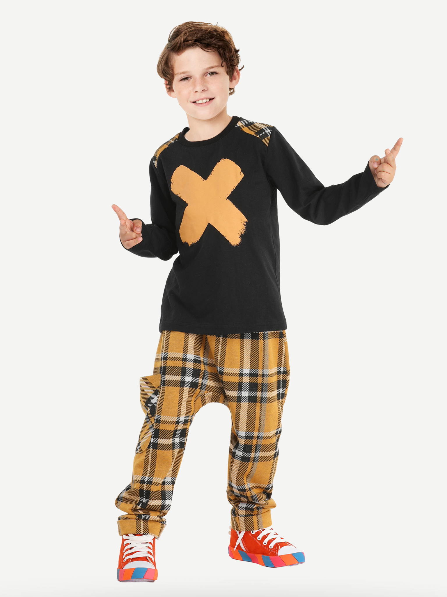 Casa Laci Ekose Pantolon + T-shirt Takım