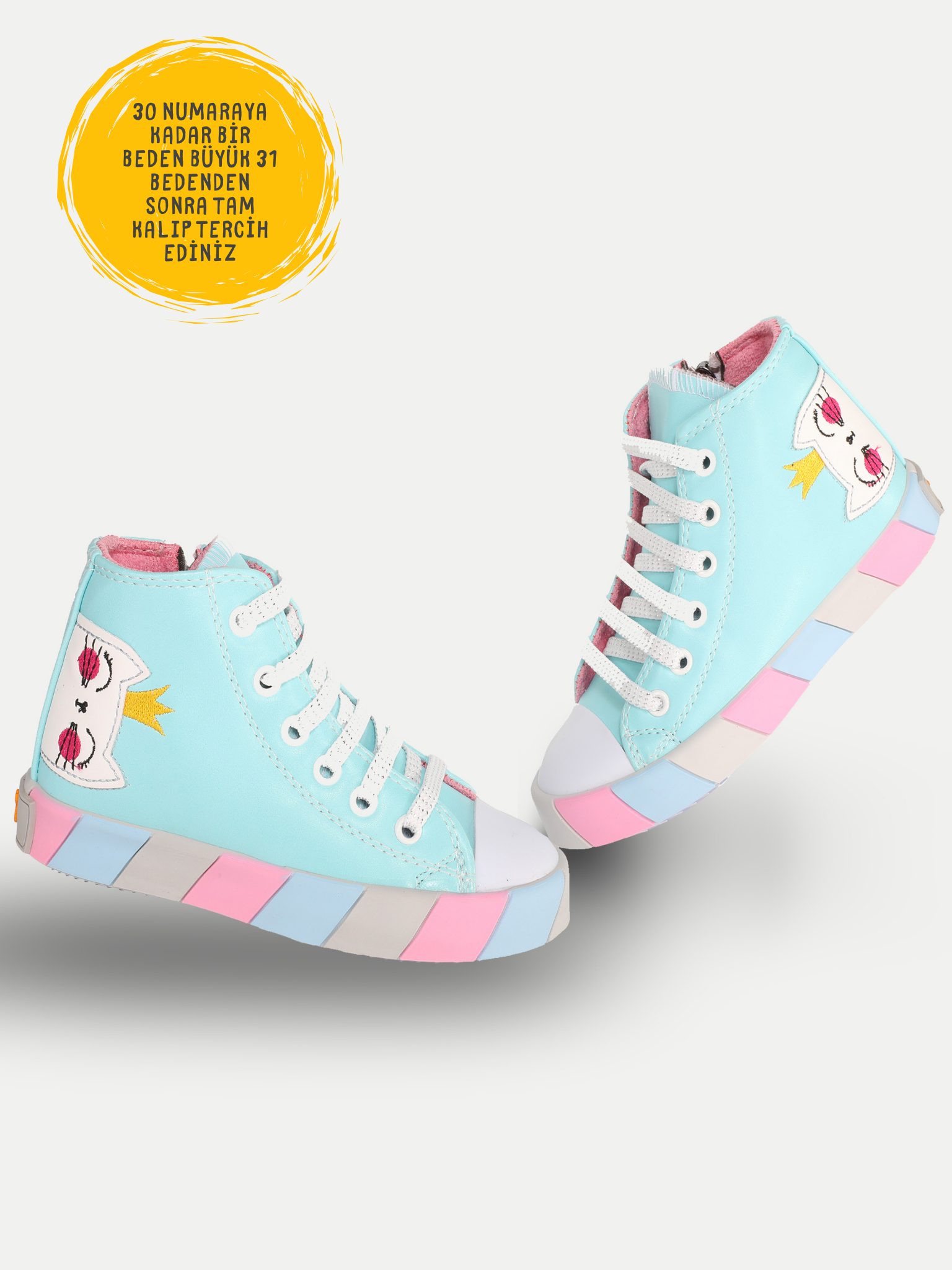 Kedi Prenses Mavi Kız Çocuk Sneakers