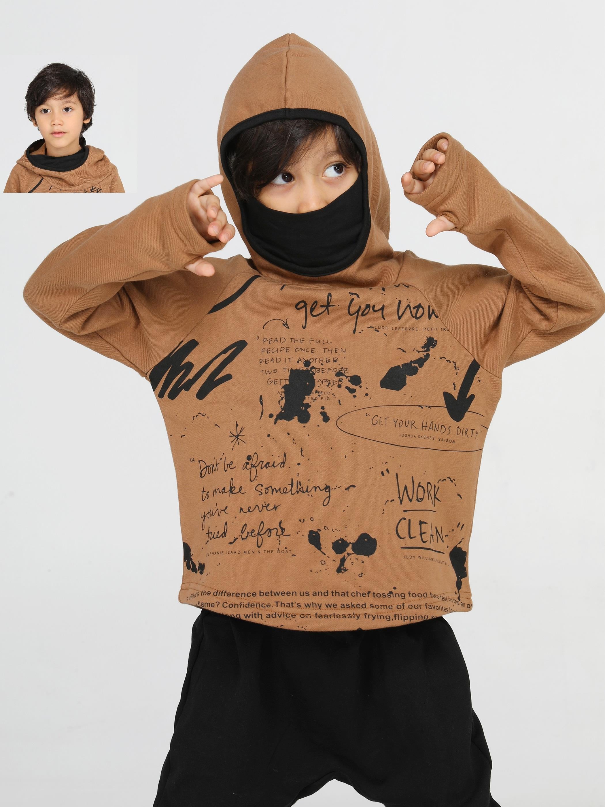 Ninja New Shape Kahve Unisex Sweatshirt