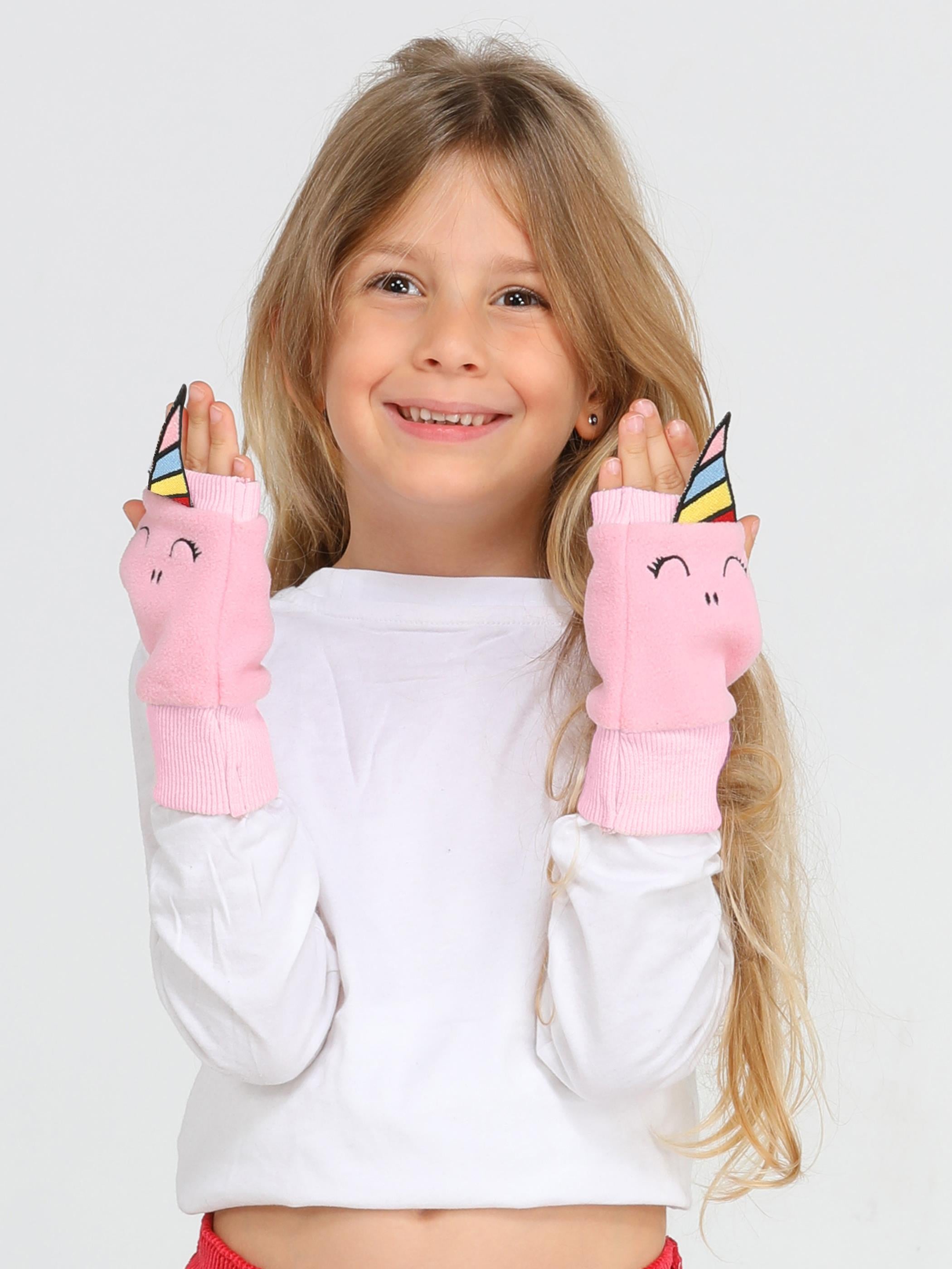 Unicorn 3d Kız Çocuk Polar Eldiven 