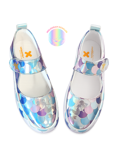 Hologram Mermaid Kız Çocuk Babet Sneaker