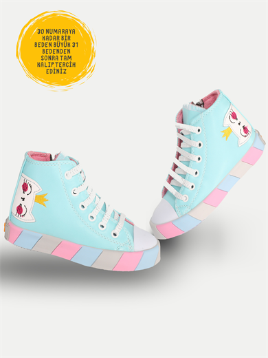 Kedi Prenses Mavi Kız Çocuk Sneakers