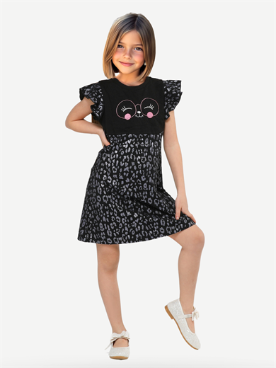 Shine Cat Simli Kız Çocuk Elbise