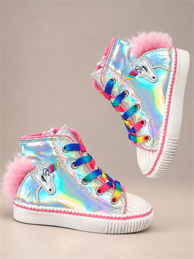 Unicorn New Hologram Fermuarlı Kız Sneaker