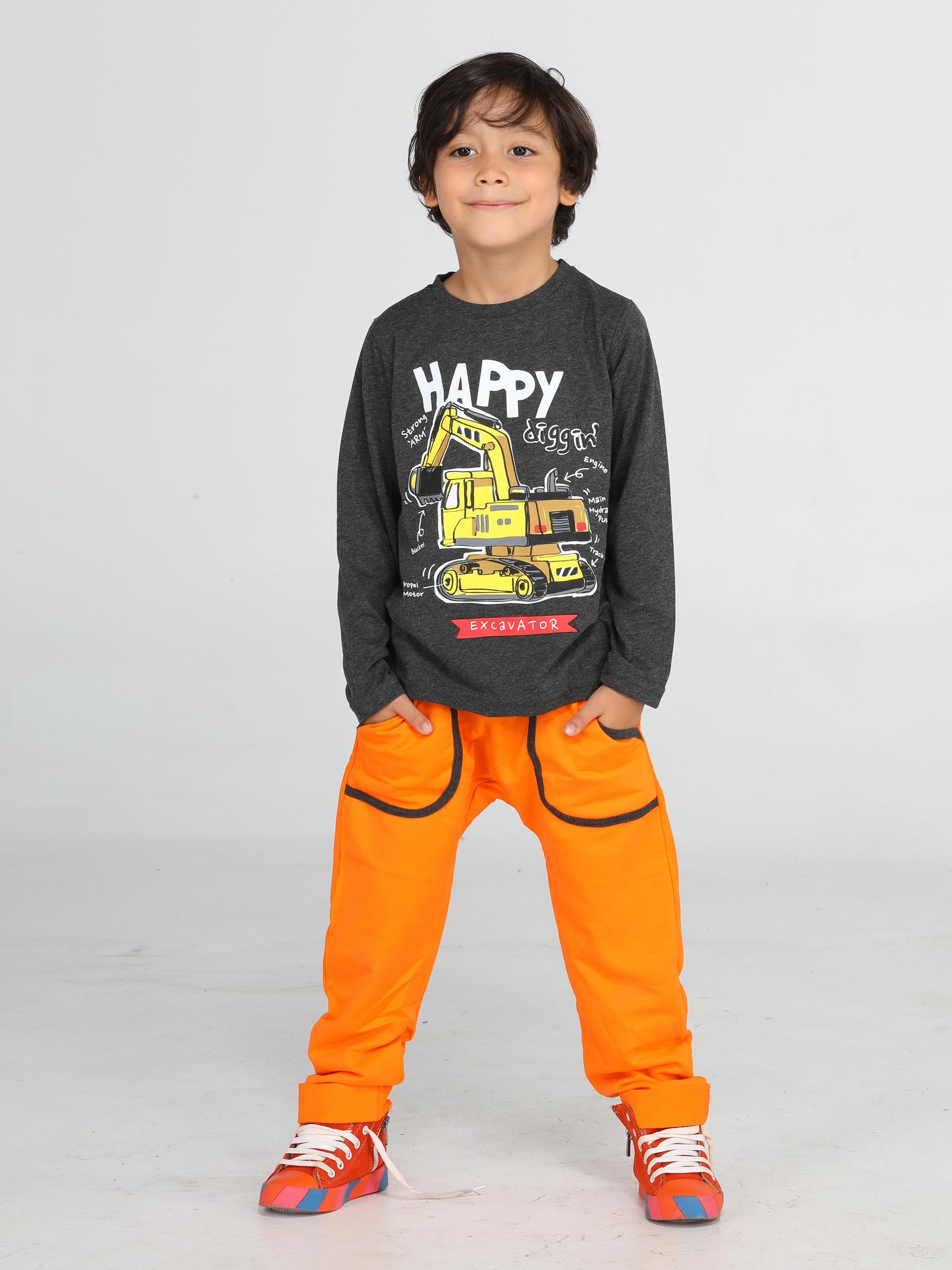 Bulldozer Erkek Çocuk Pantolon + T-shirt Takım