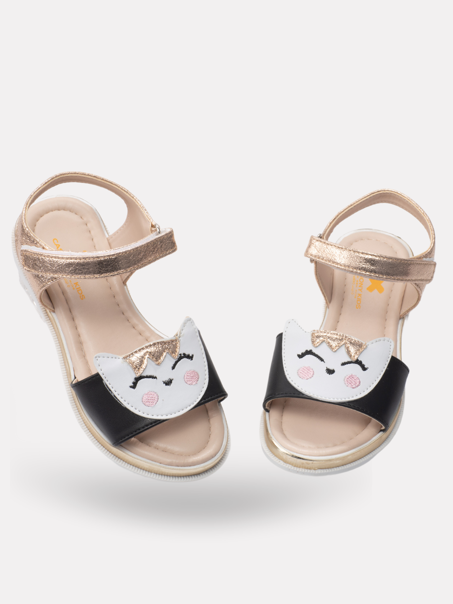 Gold Cat 3D Simli Kız  Sandalet