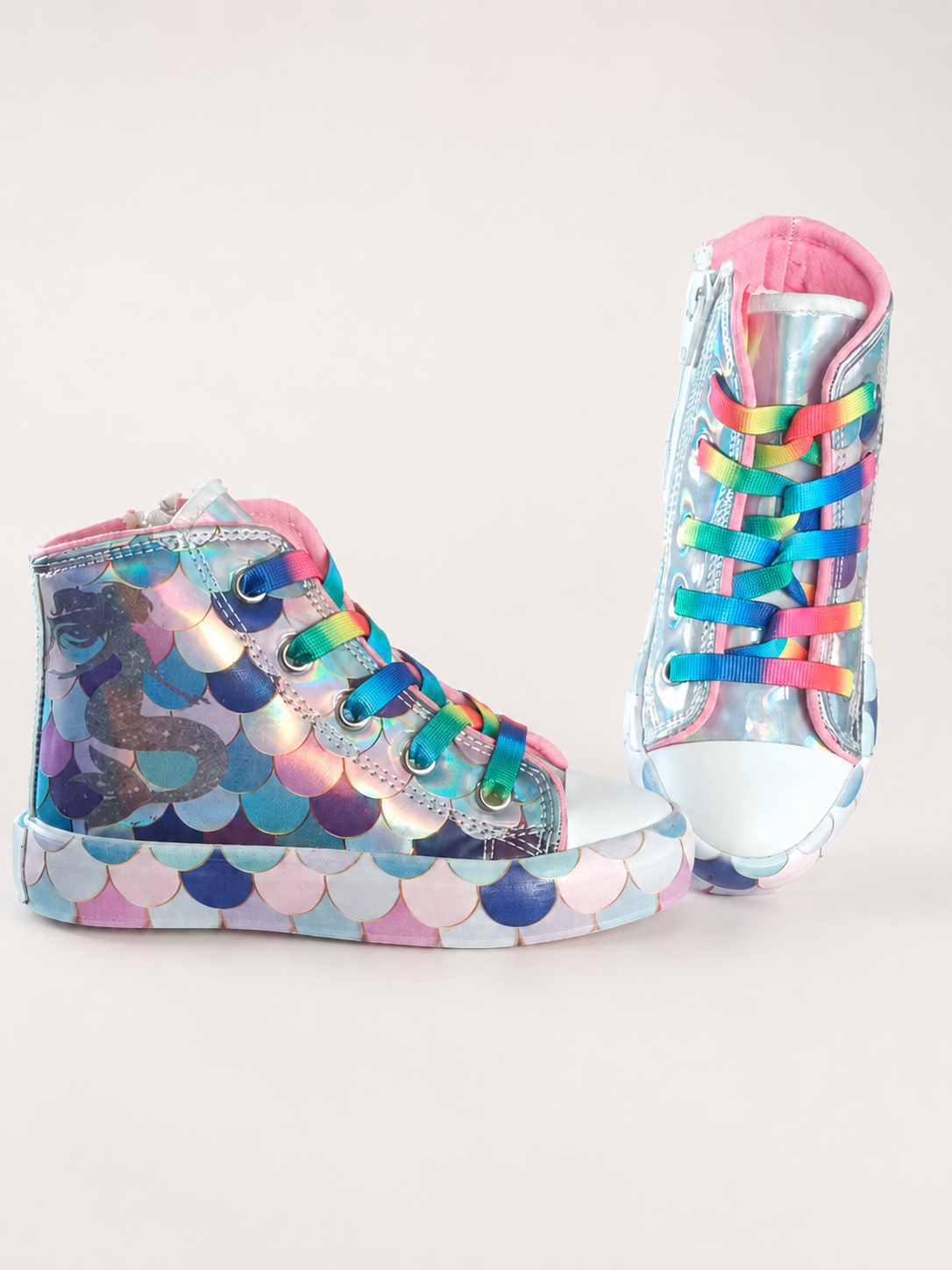 Mermaid Fermuarlı Hologram Kız Çocuk Sneakers