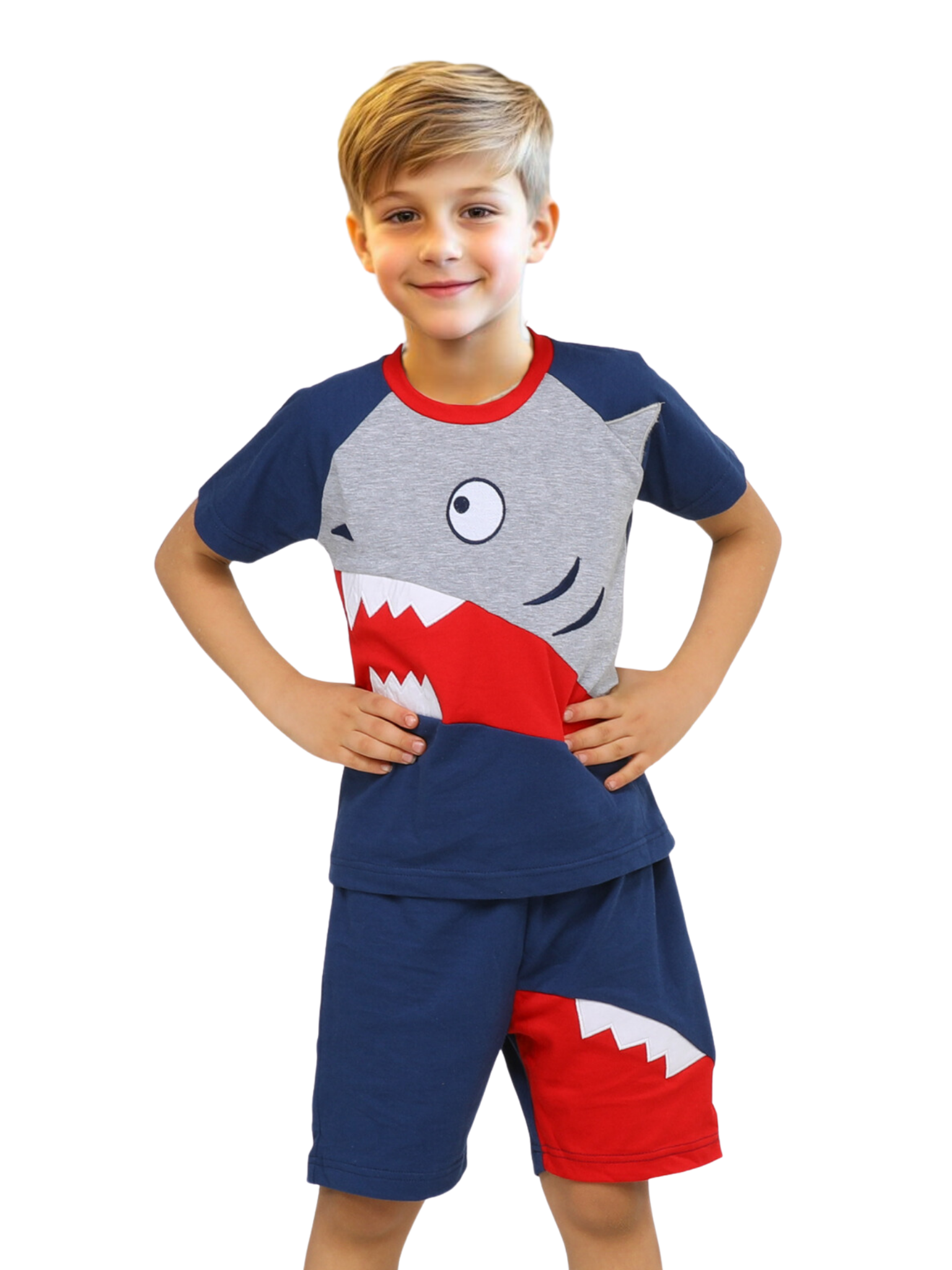 Navy Shark Erkek Çocuk Şort Takım