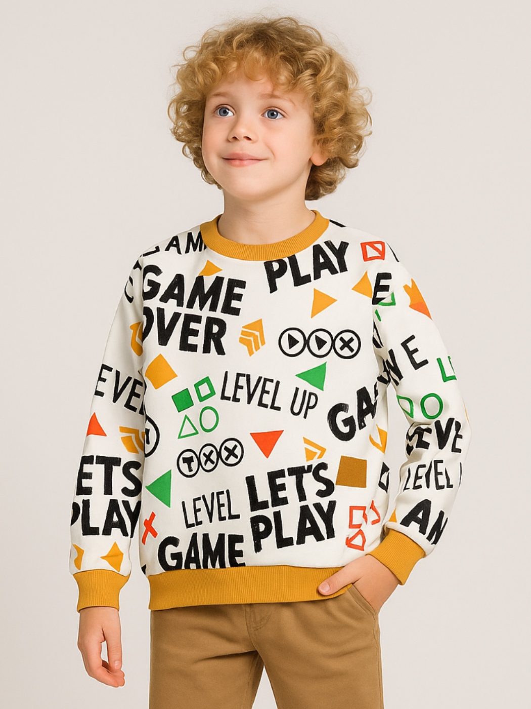 Play Erkek Çocuk Baskılı Sweatshirt