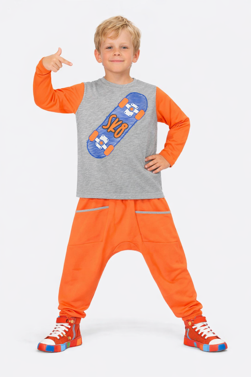 Skater Turuncu Baggy Takım