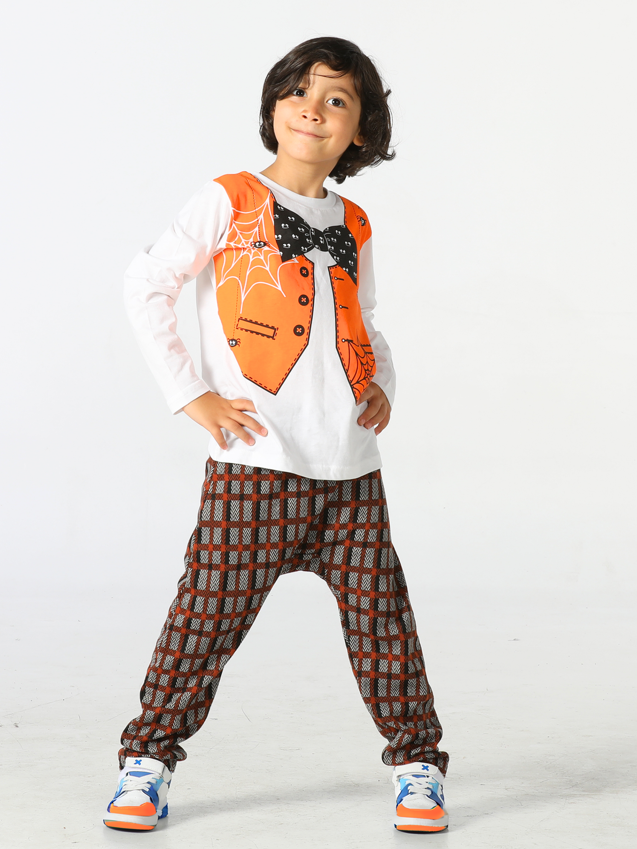 Spider Yelek Baskılı Pantolon + T-shirt Takım